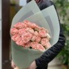 5 кустовых розово-персиковых пионовидных роз Фаир Флоу